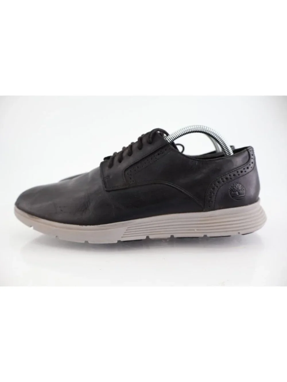 Timberland Mens Franklin Park Ox Lace Up Sneakers Size 9.5 Black Leather Shoes